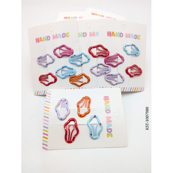 4-Piece Multicolor Hair Clip Card - Kids Accessories - Hair Pin - Pack Of 1