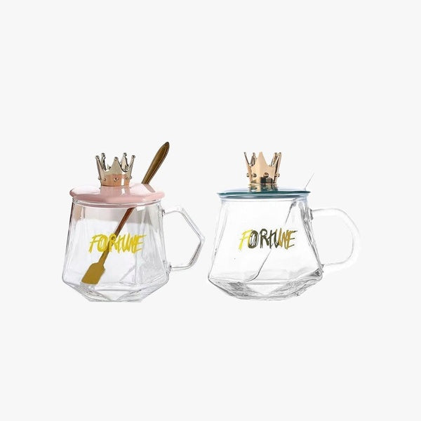Golden Crown Sugar Pot with Lid & Spoon – Elegant Storage Jar for Sugar, Tea, Coffee & Spices - GlowLaa.com