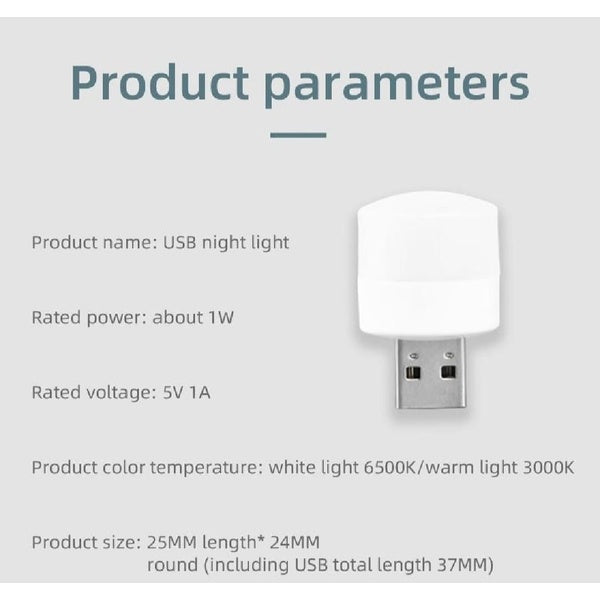 7 Pcs Mini USB LED Light Bulbs – Portable Plug-in Night Lamps for Laptops, Power Banks & USB Ports