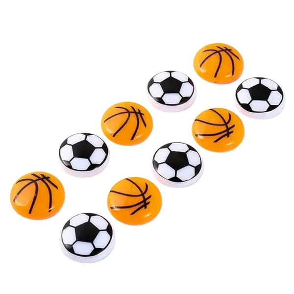 Basketball & Football Refrigerator Magnets – Set of 10 Durable Sports-Themed Decorative Magnets (1.5 x 1.5 Inches) - GlowLaa.com