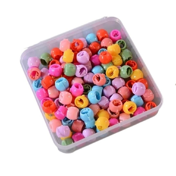 30 PCS Baby Girls Hairpins – Cute Candy Color Mini Hair Clips & Hair Braids Beads Set (Random Color)