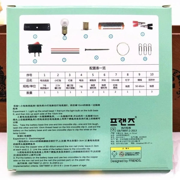 DIY Electrical Circuit Learning Set for Kids – Safe Educational Science Experiment Kit for Building Basic Circuits, Hands-On STEM Learning Toy for School Lab Projects and Home Experiments - GlowLaa.com