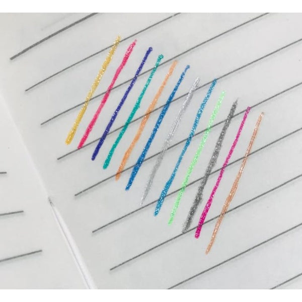 Fruit Scent Gel Glitter Pen – 1.0mm Smooth Writing with a Sparkle | Pack of 12 - GlowLaa.com