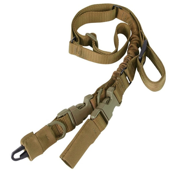 Durable Tactical Rifle Sling for Hunting & Training – Adjustable, Bungee, Quick Detach - BLACK - GlowLaa.com