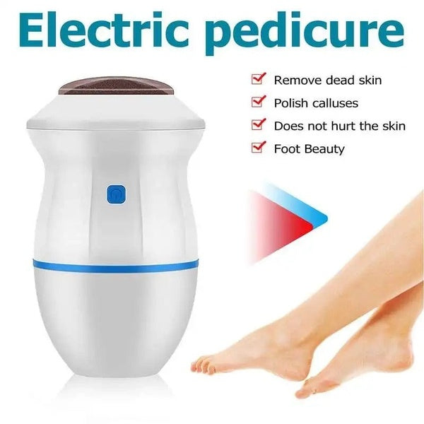 Back Callus Remover with Built-In Vacuum – Electric Foot Grinder for Dead Skin, Cracked Heels & Calluses, Rechargeable Pedicure Tool with Gentle & Powerful Exfoliation - GlowLaa.com
