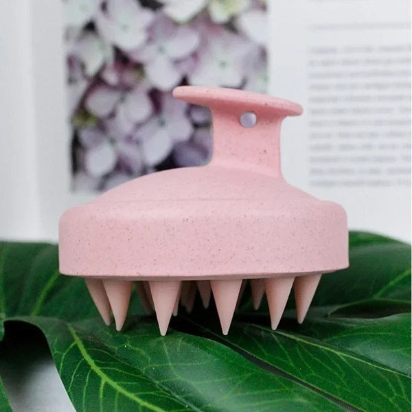 Head Cleansing & Scalp Massage Brush – Soft Bristles for Wet & Dry Use (Random color) - GlowLaa.com