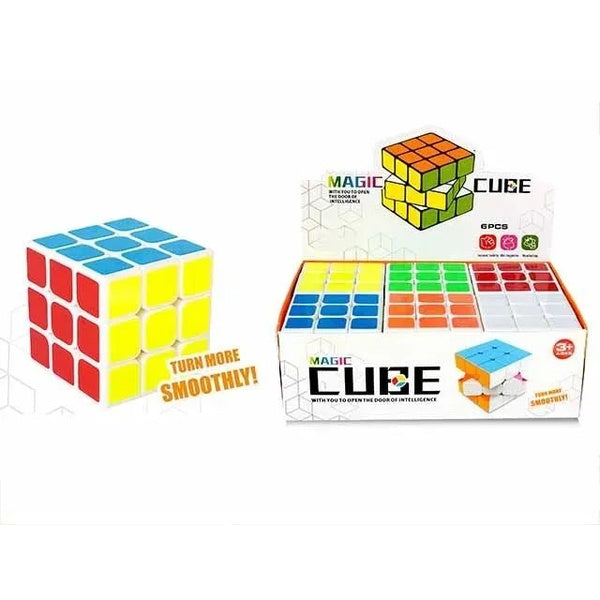 Colorful 3D Magic Cube Puzzle Toy for Kids – Brain-Boosting Educational Plastic Learning Toy for Early STEM Development, Hand-Eye Coordination & Problem-Solving – Durable and Safe for Ages 3+ - Pack of 01 - GlowLaa.com
