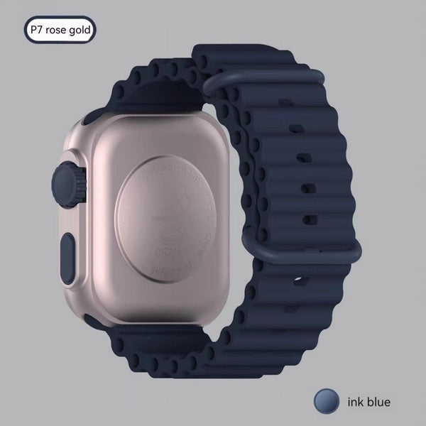 LED Electronic Watch | P7 Rose Gold Marine Band Fashion | Digital Sports Students Children LED Electronic Watch - Blue - GlowLaa.com