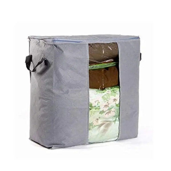 Grey Organizer Bag / Multipurpose Large Capacity Storage Bag & Organizer for Clothes & Blanket - pack of 2 - GlowLaa.com