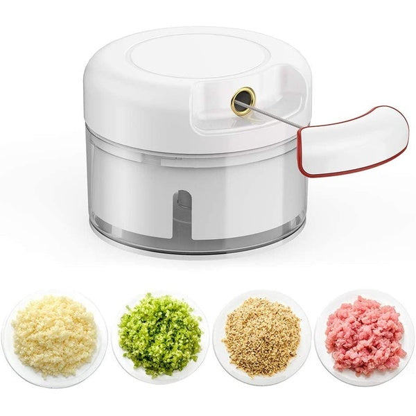 Mini Food Chopper – Hand-Powered Meat Grinder, Mincer, Mixer & Blender for Fruits, Vegetables, Nuts, and Meat | Powerful & Portable Kitchen Tool - GlowLaa.com