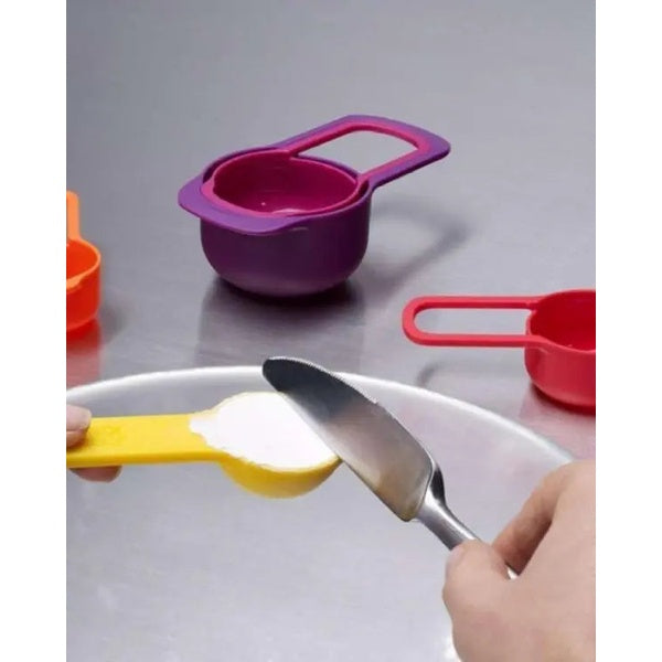 Measuring Cup And Spoon Set - 6Pcs (random colors) - GlowLaa.com
