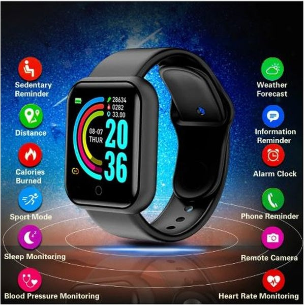 D20 Ultra Smart Watch Heart Rate Blood Pressure Oxygen Reloj Intelligent Smart Bracelet(random color) - GlowLaa.com