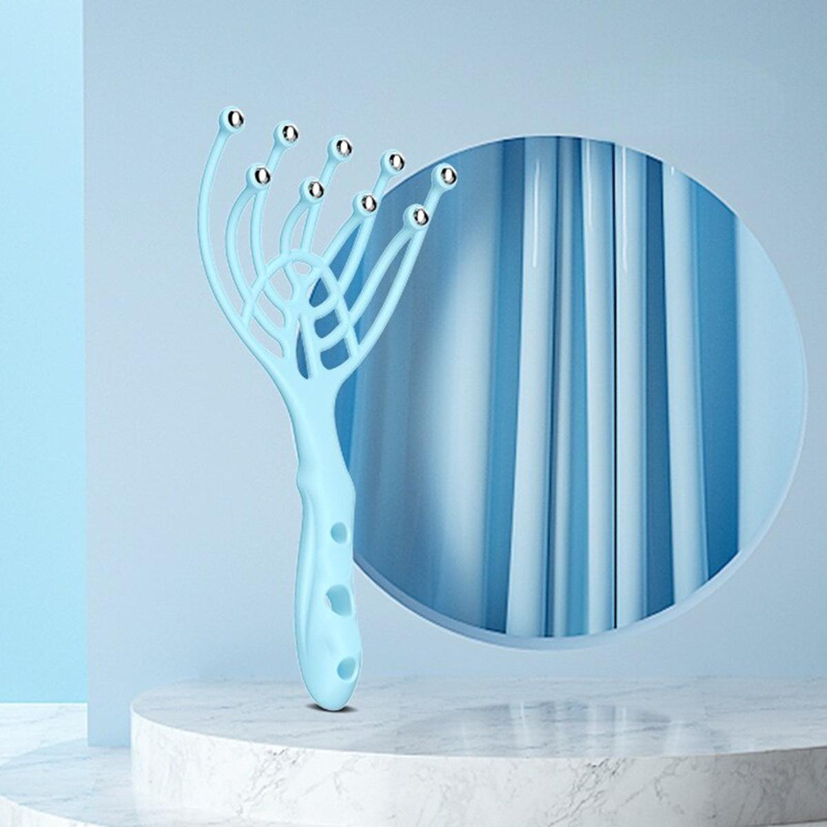 Head Massager Comb Exercise balls Roller Scalp Hand Held Scalp Reduce Stress Fatigue Relax Blood Circulation (random color)
