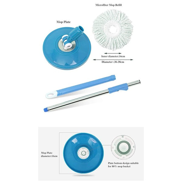 360 Degree Rotating Spin Mop - Original Replacement Parts for Home, Kitchen & Bathroom Cleaning spin mop ( Random Color )