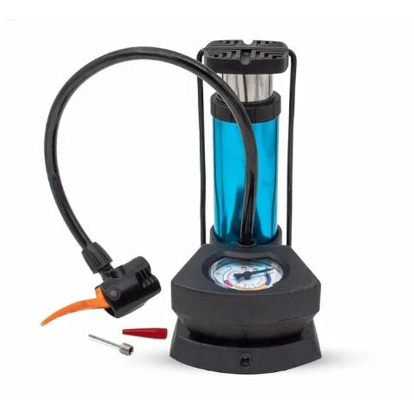 Foot And Hand Air Pump With Air Pressure Gauge – Fast Portable Car Bike And Cycle Inflator For Tires Balls And Inflatables - GlowLaa.com