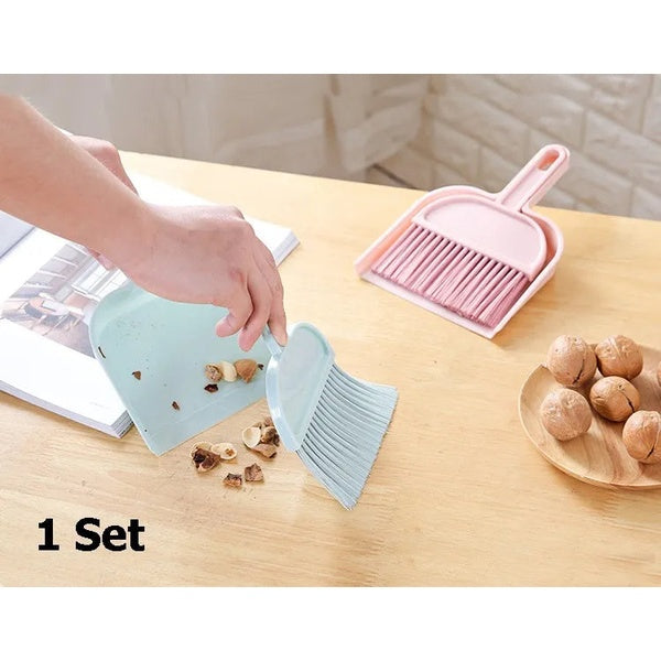Mini Desktop Sweep Cleaning Brush Small Broom Dustpan Cute Little Broom Suit - GlowLaa.com