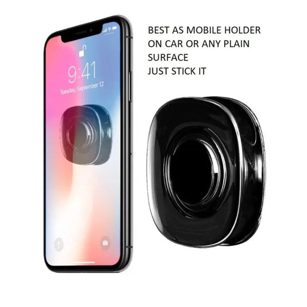 Universal Gel Pad, Mobile Holder, All Purpose Double Sided Nano Tape, Mobile Holder for Car (Black and Transparent)