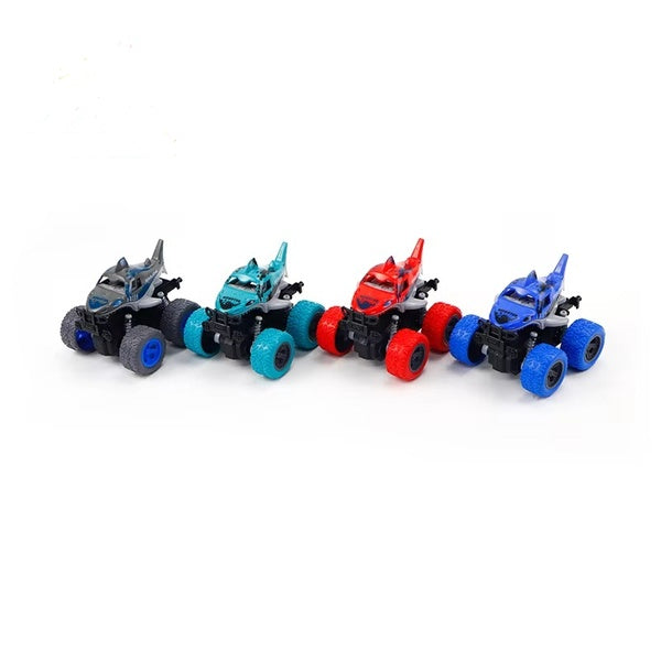 Shark Shaped Friction Vehicle | 12pcs in box | Children's Toys Dual Inertia/four-wheel Drive/spring/stunt Marine Animalsboys' Backforce Engineering Car - GlowLaa.com