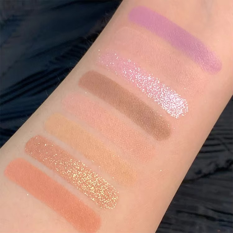 08 Colors Biya Star Flash Eight-Color Eye Shadow Palette Matte Pearl Light Fine Color Milk Tea Earth Niche Glitter Eye Shadow - 8 colors Korean Trending Eye Shadow Palette