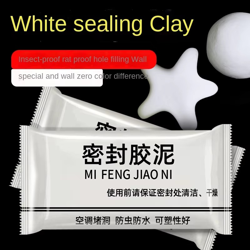 Wall Hole Sealant Strong Adhesive Diy Sealant Clay Air Conditioning Hole Repair Cream Mud - Sealant Mud, Clay Repair Glue Pipe Sealing Fireproof Caulking Repair Mud Hole, Hole Filler - 01 PCs