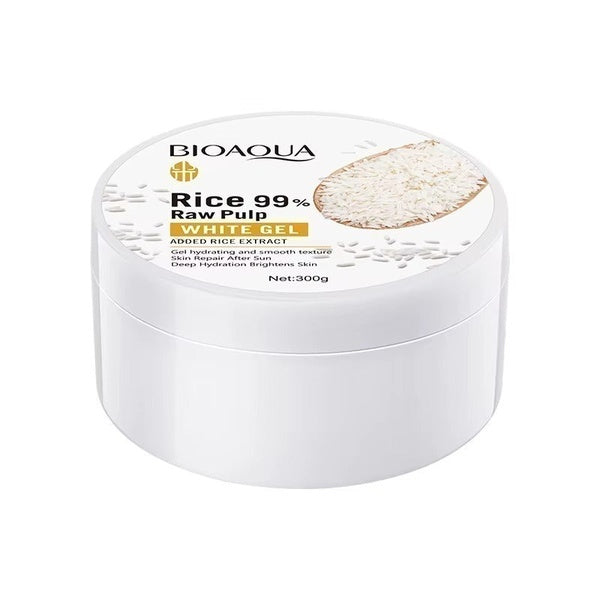 BIOAQUA pimples removing pores skin hydrating softening brightening rice raw pulp white gel after sun repairing gel
