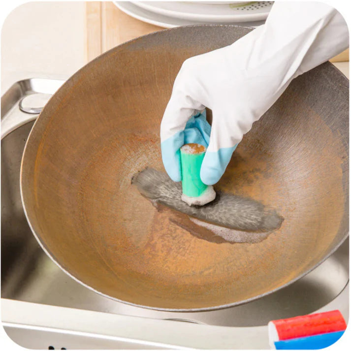 2pcs Magic Stain Remover Sticks - Powerful Rust & Dirt Cleaner for Pots, Pans & Kitchen Utensils.