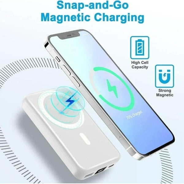 High Quality MagSafe Power Bank – 5000mAh Portable Charger with Super Strong Magnet - GlowLaa.com