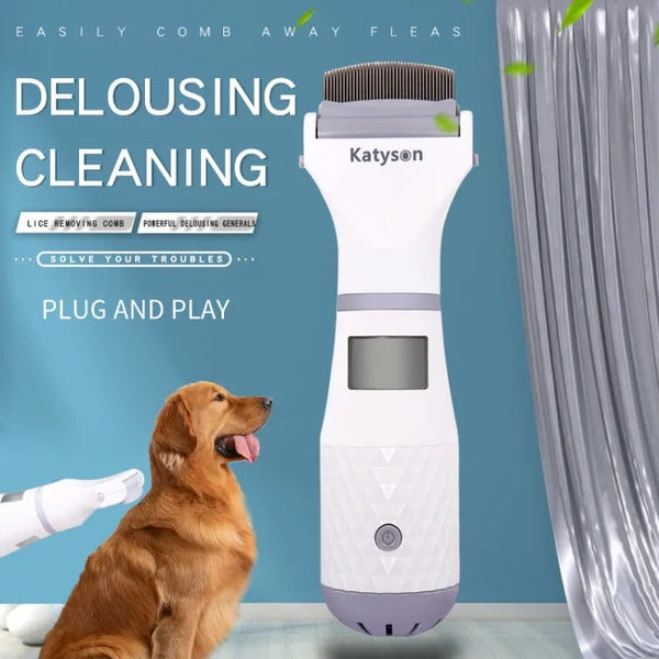 Electric Pet Dog Comb Hair Cleaning Tool Cat Dog Comb Can Drive Away Lice Fleas Long Hair Pet Beauty Cleaning Dogs - GlowLaa.com