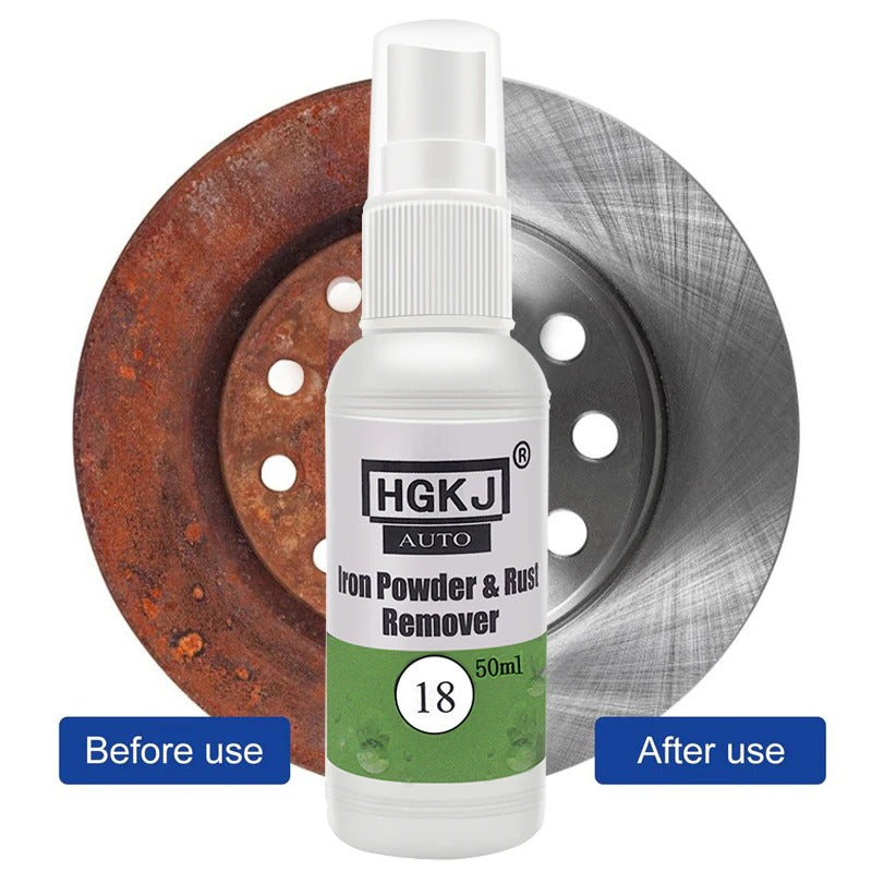 HGKJ-18-30ml Car Paint Wheel Iron Powder Rust Remover Car Logo Rust Spray Cleaner Repair Refurbising Accessories