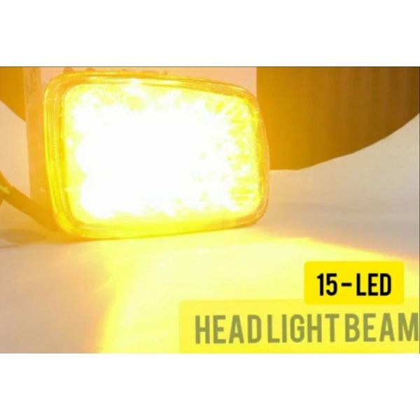 5 function Led head light | 15 led fog bike headlight beam for cg 125 and all 70cc bikes | Best Quality Headlight