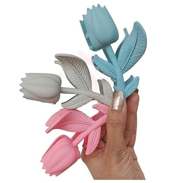 Rose Flower Hair Clips – Stylish Matte Finish Rose-Shaped Claw Clips for Women & Girls (Assorted Colors, Set of 6) - GlowLaa.com