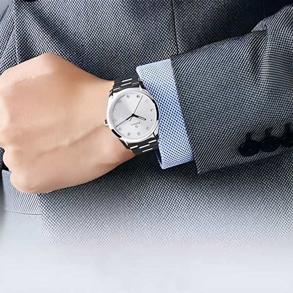 RADO Men’s Formal Wrist Watch With Stainless Steel Chain | Best Quality Rado Watch For Men's - Men's Watches - Wrist Watch For Men - With Random Box - GlowLaa.com