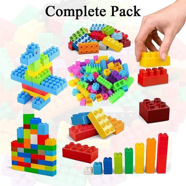 Building Blocks Toy Pack for Kids – 72 Pieces Multicolor Educational Blocks, 1 x 1 Size, Durable PVC Material - Game For Kids - GlowLaa.com