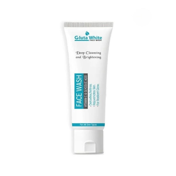 Gluta White Facewash 100ml – Brightening & Deep Cleansing Formula for Clear, Glowing Skin, Gentle on All Skin Types, Daily Use Quality Face Wash - GlowLaa.com