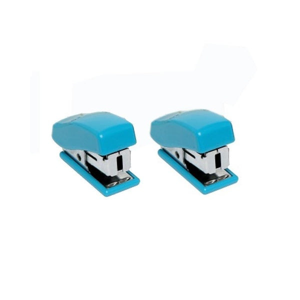 Pack of 2 Mini Staplers with Pins – Compact, Smooth, and High-Quality Office & School Use (Random color) - GlowLaa.com