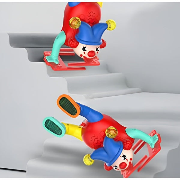 Electric Upside-Down Dancing Clown Toy with Music & Flashing Lights – Battery Operated, Multicolor, Fun Interactive Gift for Kids Above 3 Years (Random Color) - GlowLaa.com
