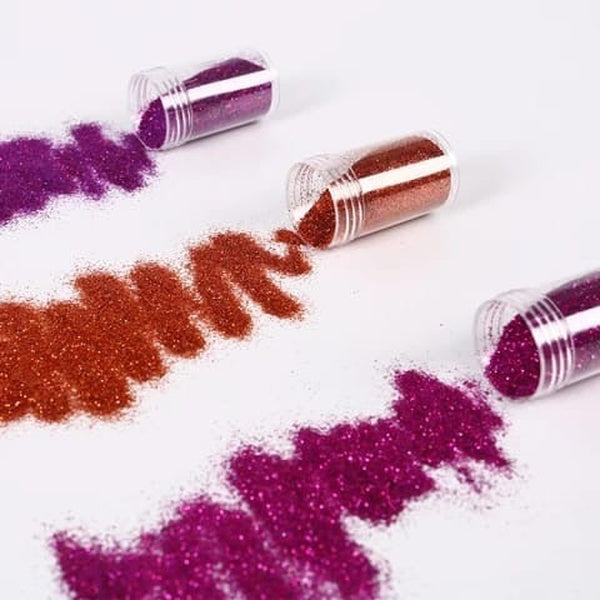 Glitter Powder Bottle Set – Pack of 12 Different Colors, High-Quality Craft Glitter for DIY, Nail Art, and Decorations - GlowLaa.com