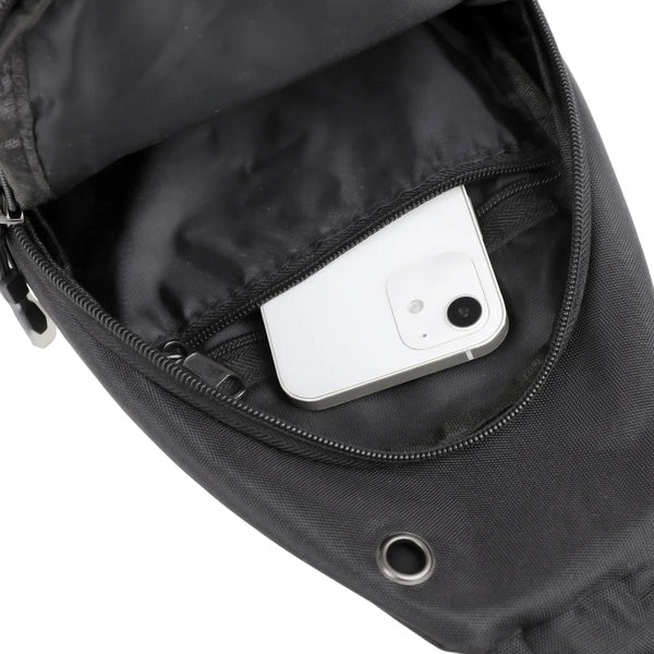 Minimalist Black Crossbody Sling Bag – Lightweight & Stylish Travel Chest Pack for Men & Women - GlowLaa.com