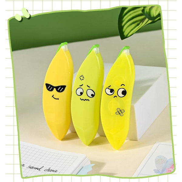 Banana Shaped Correction Tape – Fun & Portable Eraser Tool for Paper, Labels, and More – 14cm - GlowLaa.com