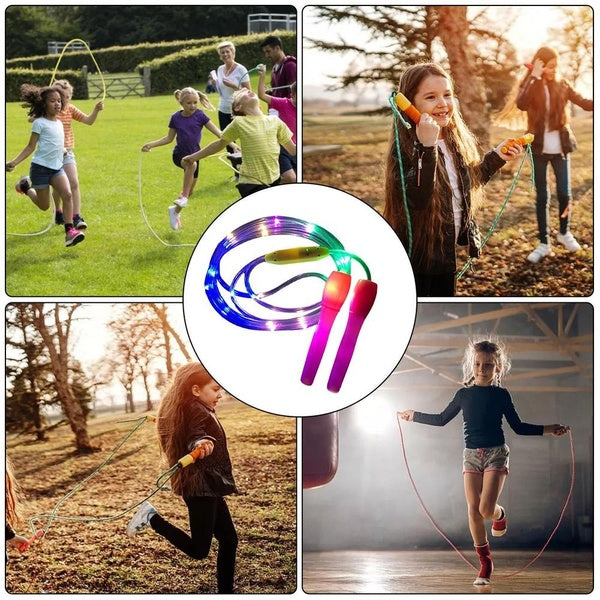 Lighting Jump Skipping Rope – LED Fitness Rope for Kids & Adults, Indoor/Outdoor Training, Random Color - GlowLaa.com