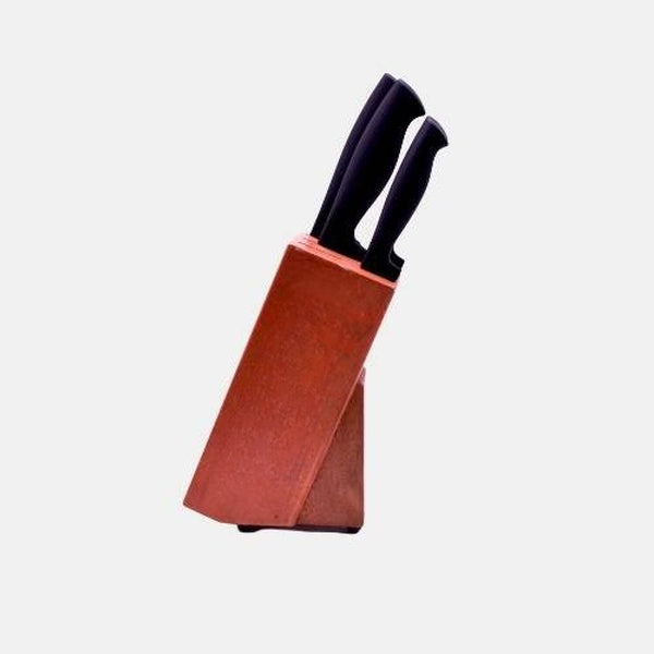 Knife Stand Wood Organize And Display Your Knives With Style | Wooden Knife Holder Block Stand Organizer for Kitchen Knife Storage Rack Durable Wood Design - GlowLaa.com