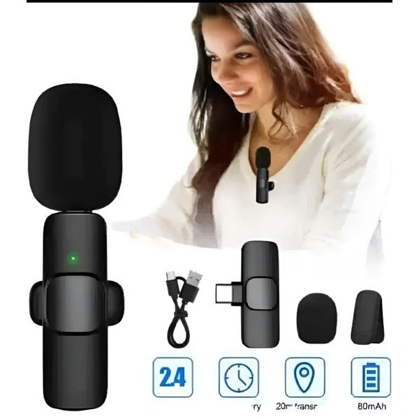 Deal pack of 2 - K8 Mic Collar Wireless Microphone & M28 airbuds Tws Wireless Earbuds - GlowLaa.com