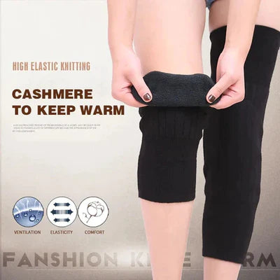 ( Pair ) Unisex Women Men’s Cashmere Wool Knee Brace Pads | Winter Warm Thermal Knee Warmers Velvet Knee Protector (random color)