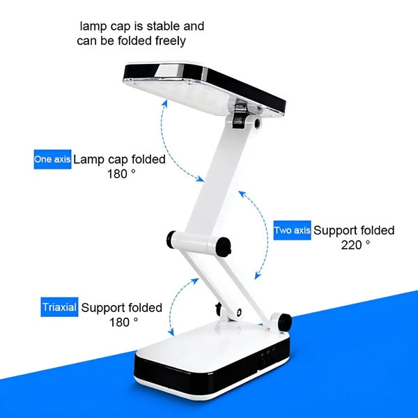 DP LED 666 - Portable Folding LED Desk Lamp with Adjustable Brightness – Travel-Friendly Study & Reading Light - GlowLaa.com