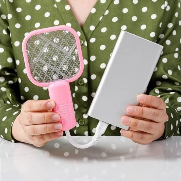 Mini USB Rechargeable Mosquito Racket with UV Light – Portable Electric Bug Zapper & Fly Swatter for Indoor/Outdoor Use, Home, Office, Travel & Camping - GlowLaa.com