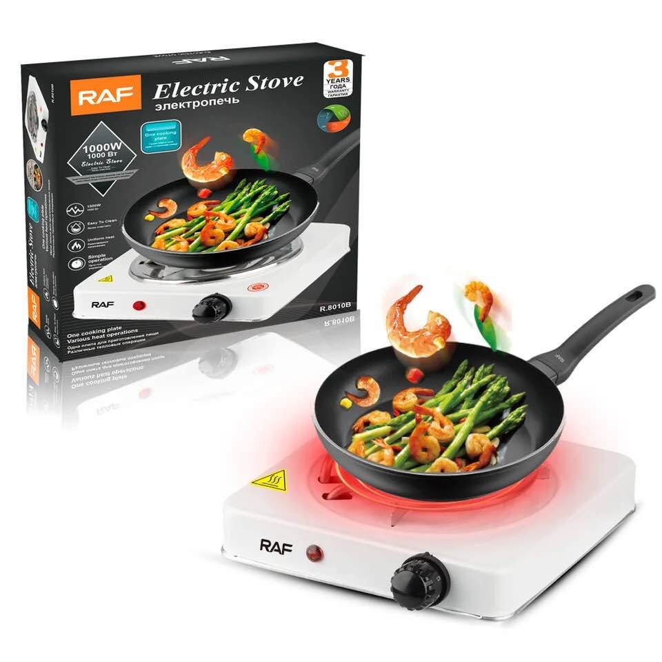 RAF Electric Stove 1000W Hot Plate – Fast Heating in 2 Minutes | Portable Single Burner | Easy Clean & Energy Saving – Best Electric Stove in Pakistan
