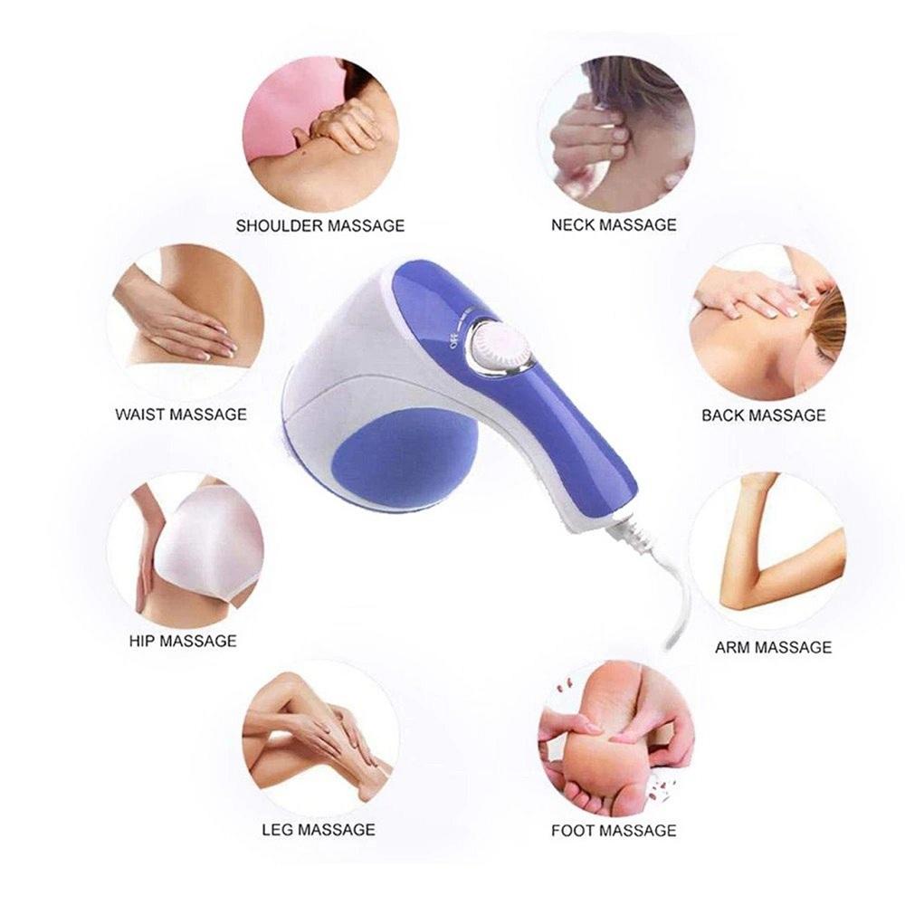 4 in 1 Relax & Spin Tone Vibration Electric Massager / Electronic Relax and Spin Body Massager with Different Heads