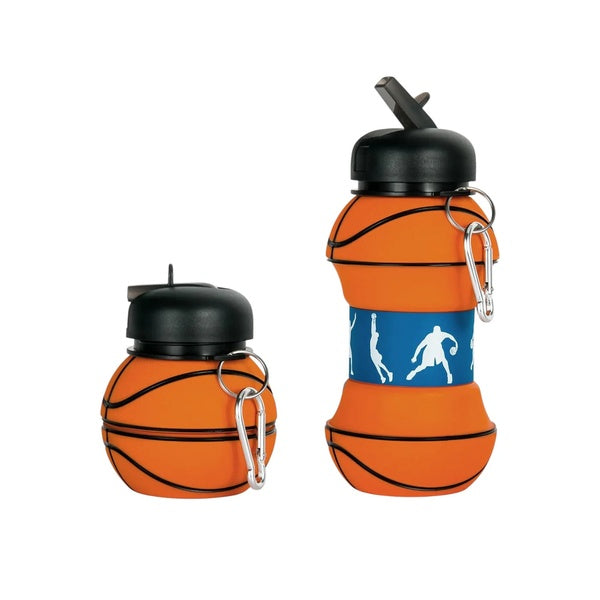 Collapsible Kid's Water Bottle with Basketball Design – Leak-Proof, BPA-Free, Food Grade Silicone(random color) - GlowLaa.com