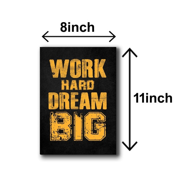 Pack of 6 Motivational quotes sticky wooden canvas frames for wall decore / motivation sticky phototiles for office and room wall decoration - GlowLaa.com