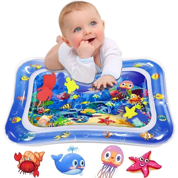 Inflatable Water Play Mat – Premium Baby Toy for Infants & Toddlers (3–24 Months), Muscle Strengthening & Sensory Development, 27.4x21.5x2.2 inch (Random Color) - GlowLaa.com